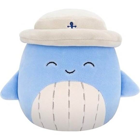 Squishmallows Original 16" Samir the Whale with Bucket Hat NWT - Picture 1 of 7